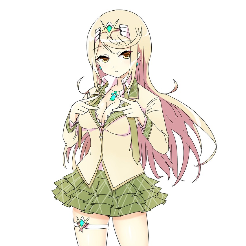 mythra (xenoblade chronicles and 1 more) drawn by tavn