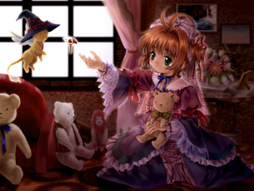kinomoto sakura and kero (cardcaptor sakura) drawn by mutsuki_(moonknives)