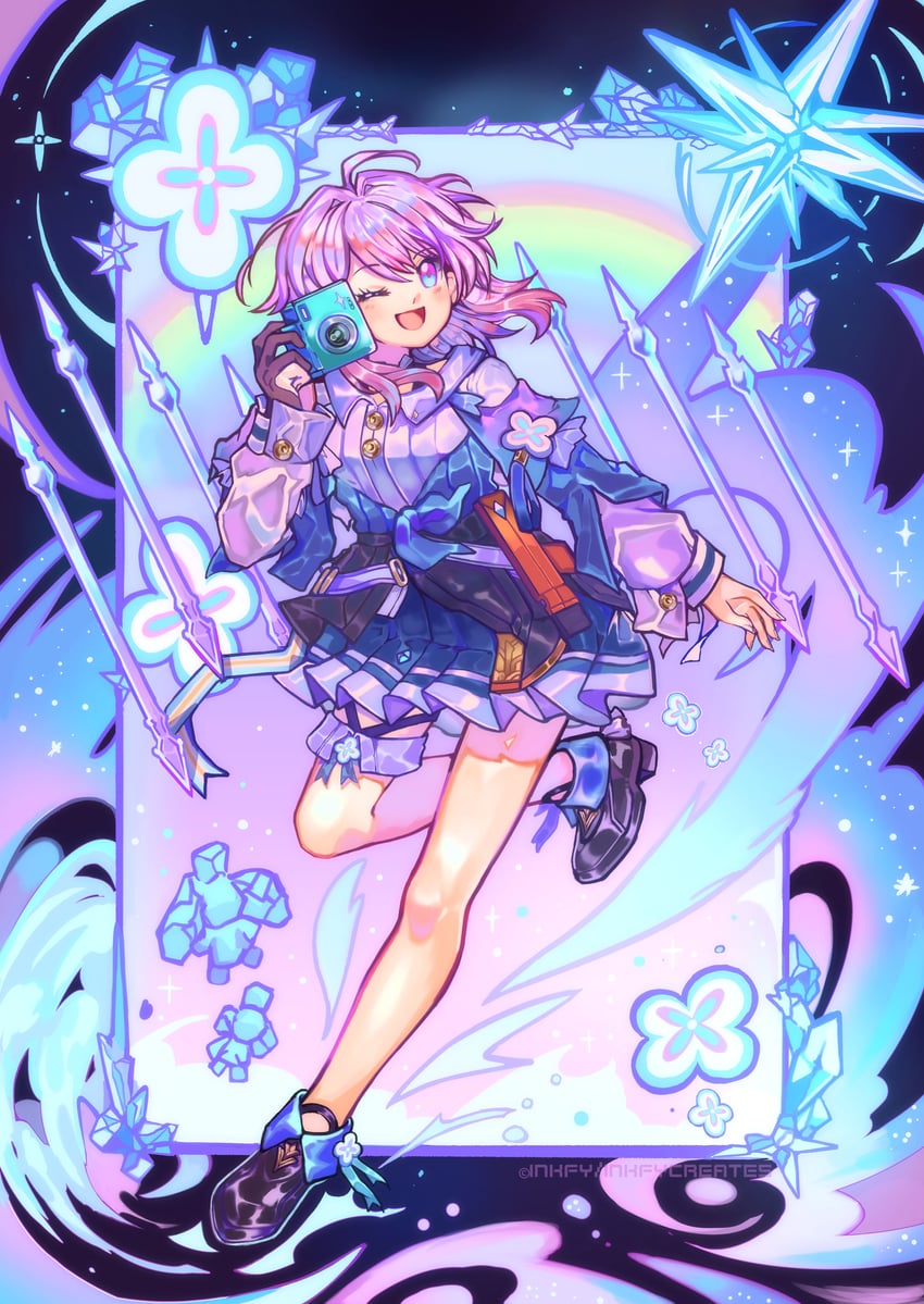 march 7th (honkai and 1 more) drawn by inkfy