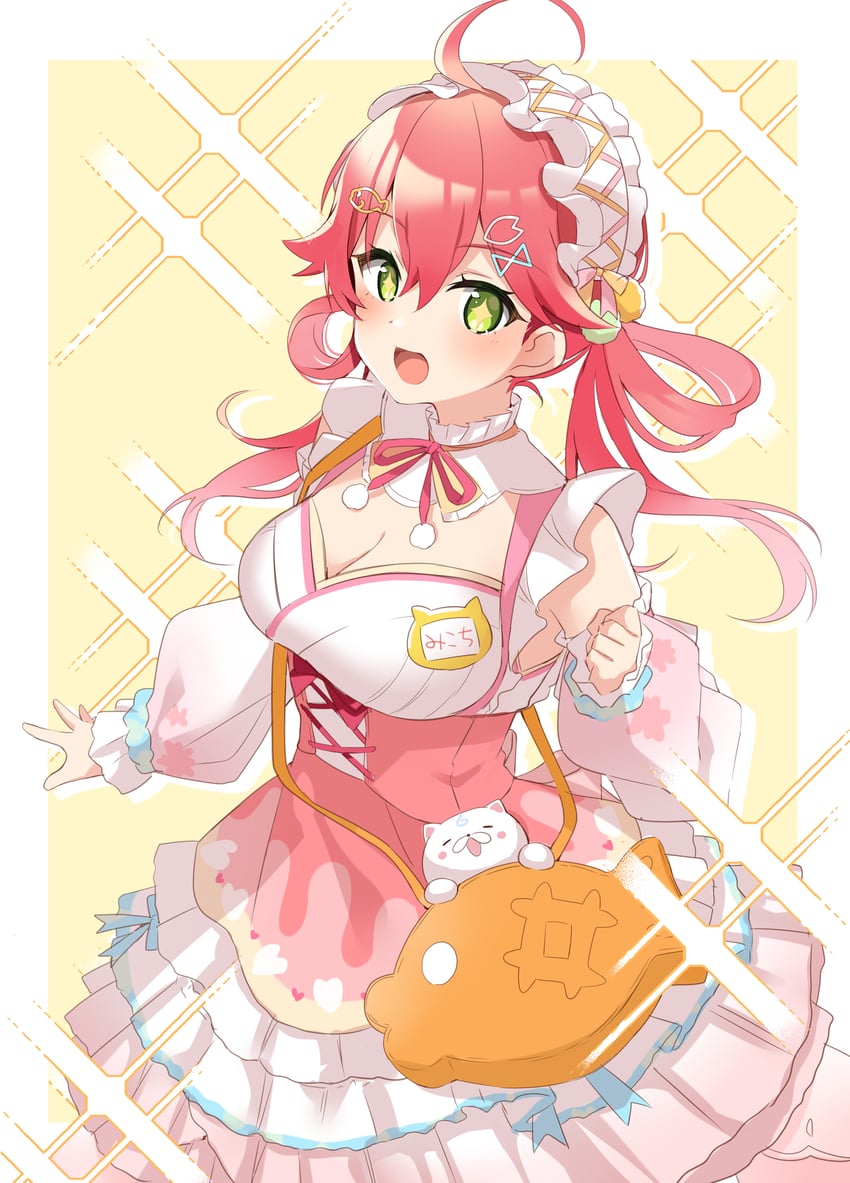 sakura miko and 35p (hololive) drawn by sasado_serori