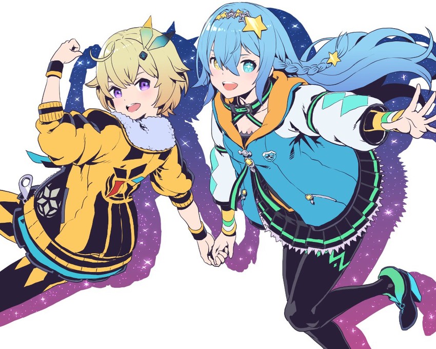 sophia code and lyra editor (sophi ly channel) drawn by ume_(yume_uta_da)