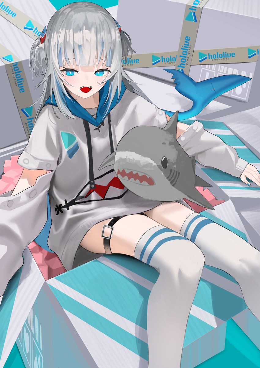gawr gura (hololive and 1 more) drawn by 38_(sanjuuhachi)