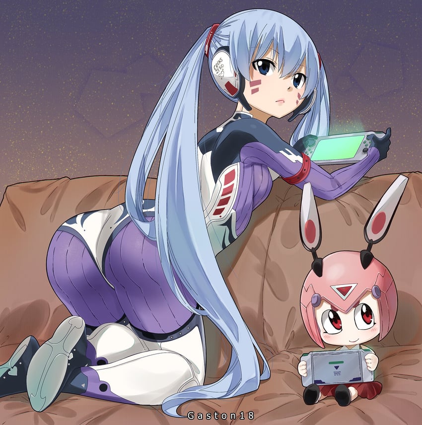 hermit mio and pino (eden's zero) drawn by gaston18