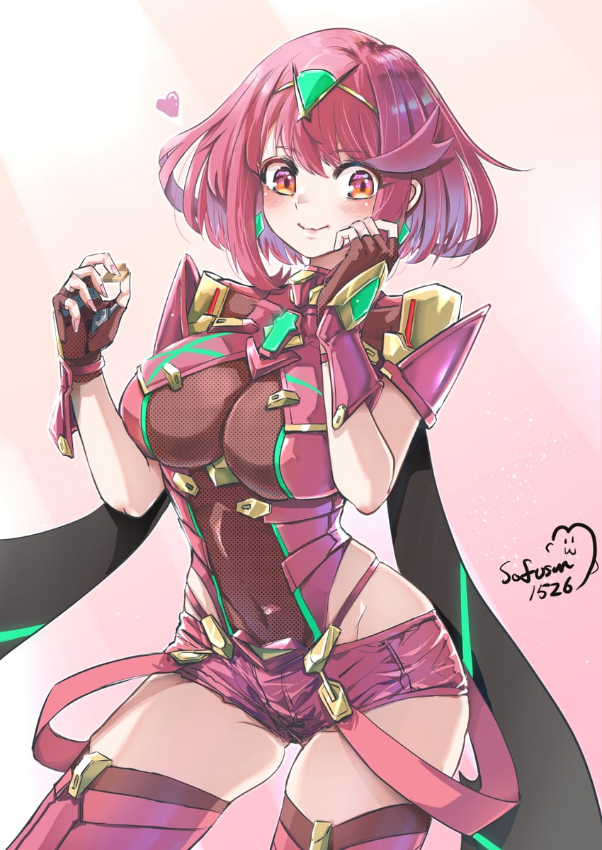 pyra (xenoblade chronicles and 1 more) drawn by sofusan1526