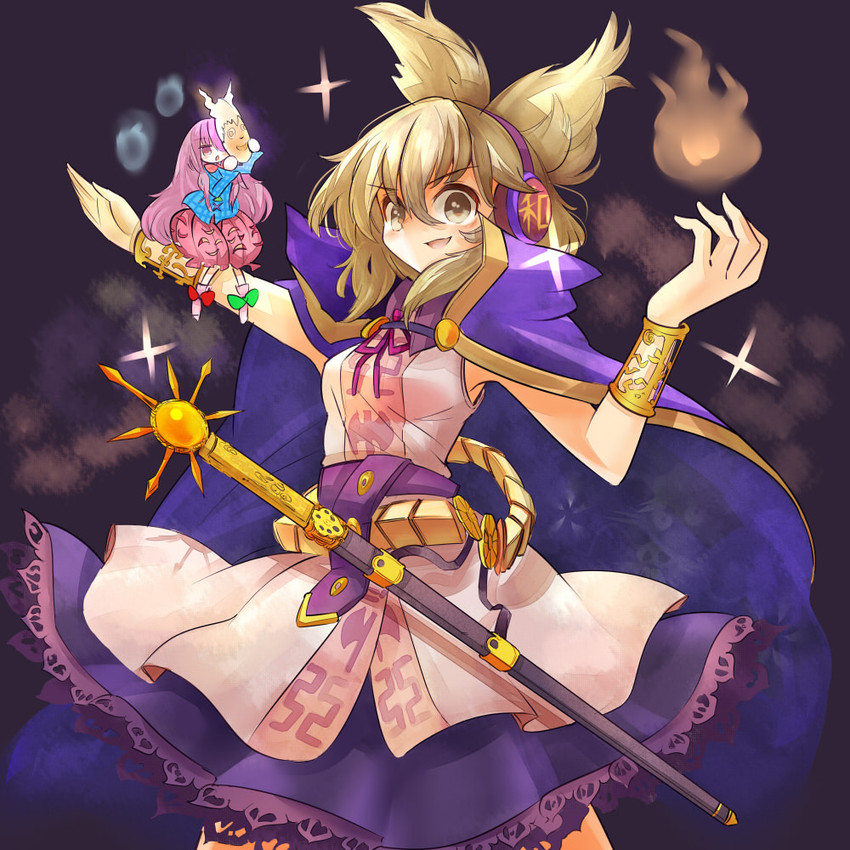 toyosatomimi no miko and hata no kokoro (touhou) drawn by uma_(ninjin_misaki)
