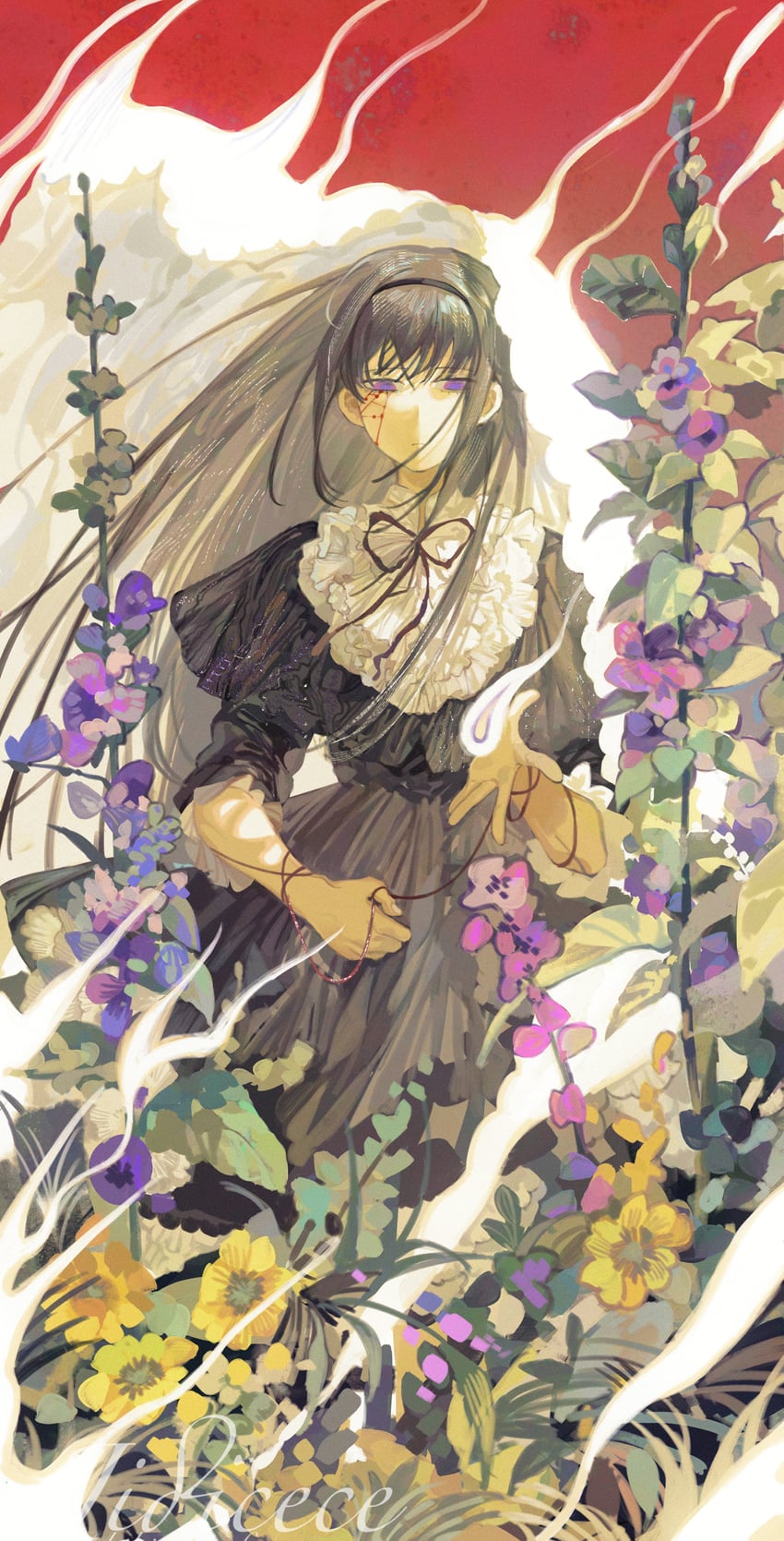akemi homura and homulilly (mahou shoujo madoka magica and 1 more) drawn by yixingce