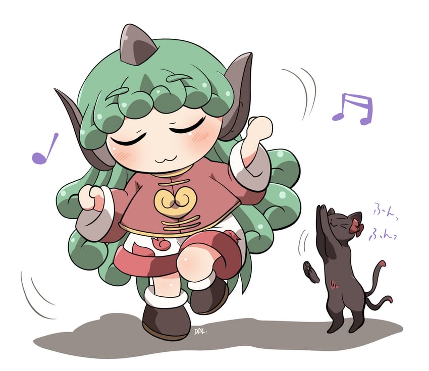 kaenbyou rin and komano aunn (touhou) drawn by rokugou_daisuke