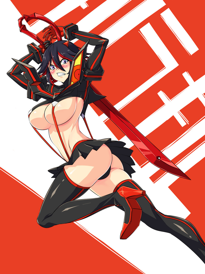 matoi ryuuko and senketsu (kill la kill) drawn by nekomamire