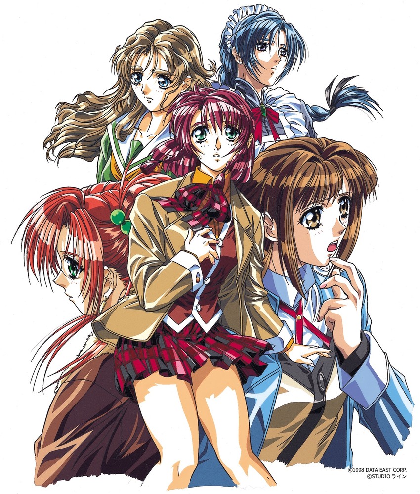aoki chisa, sasamoto riyo, hatori itsumi, norma wendy, and shirakawa kosuzu (doukoku soshite...) drawn by yokota_mamoru