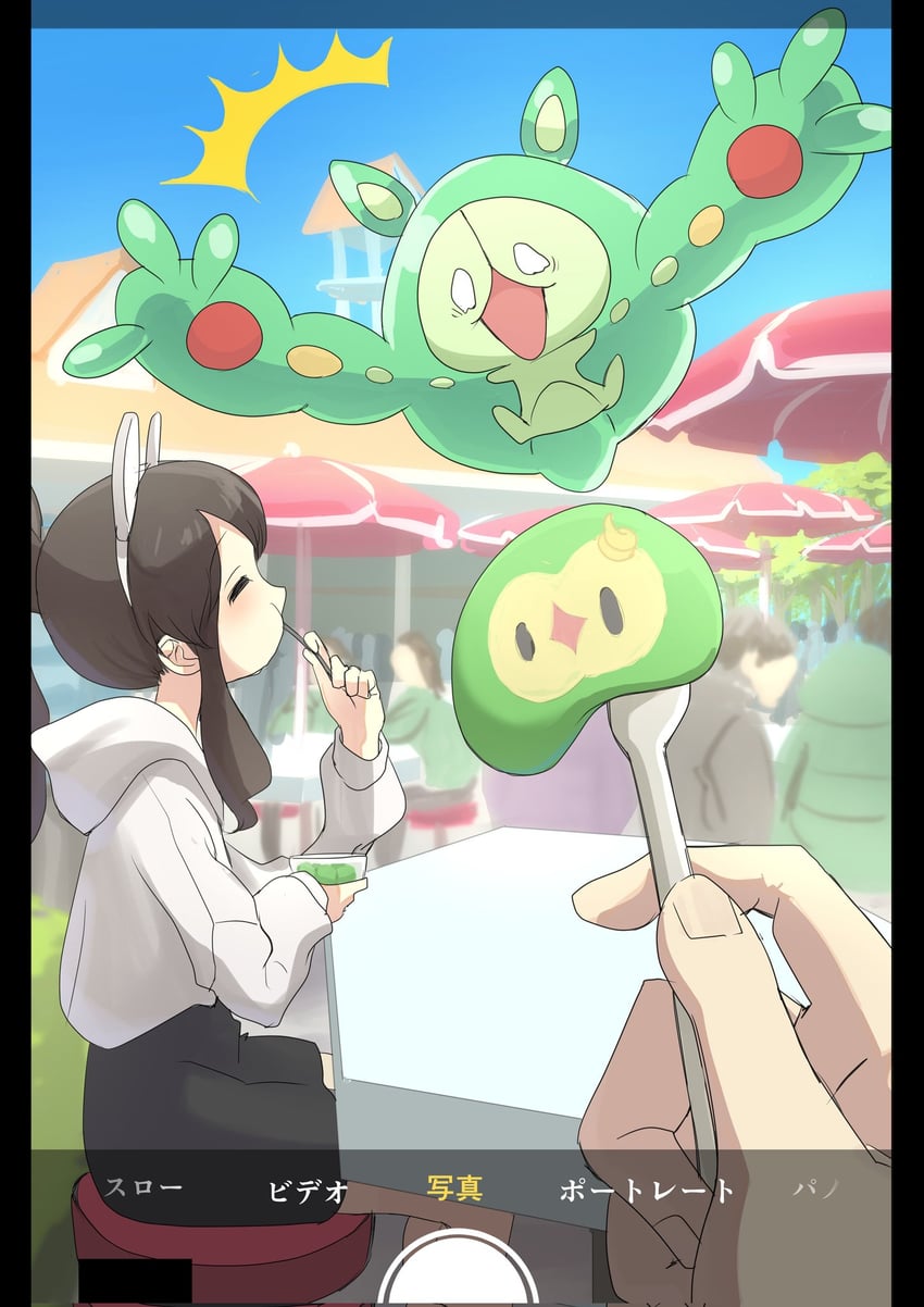 hilda, reuniclus, and solosis (pokemon and 1 more) drawn by asamaru1225