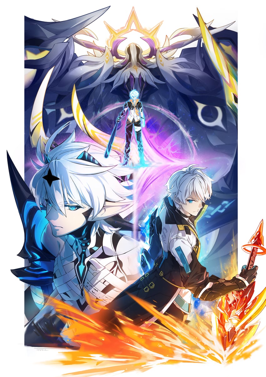 kevin kaslana and cocoon of finality (honkai and 1 more) drawn by todee