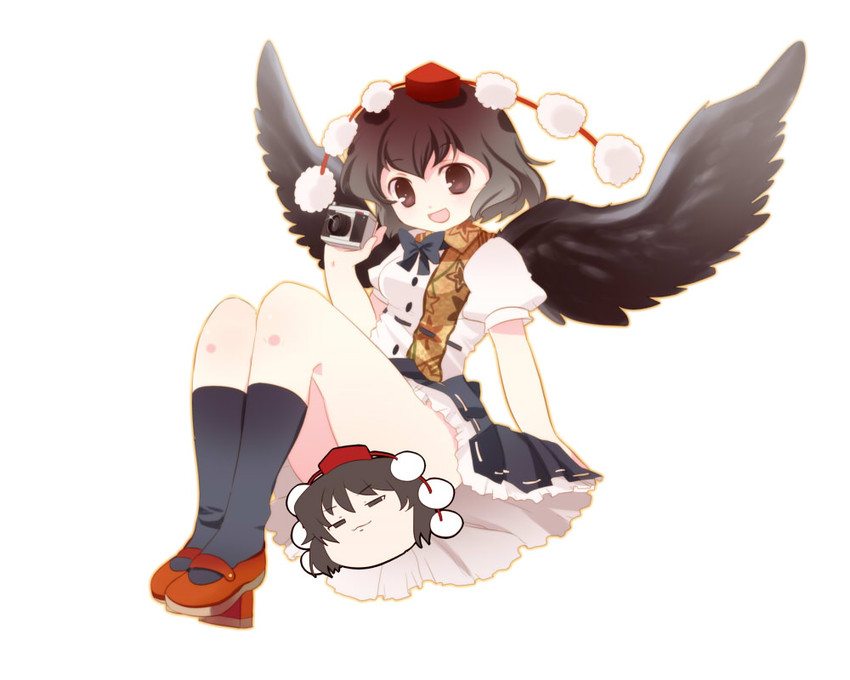 shameimaru aya and kimeemaru (touhou) drawn by chaba_(hortensia)