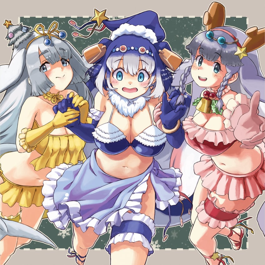 steller's sea cow, dugong, and american manatee (kemono friends) drawn by toriny