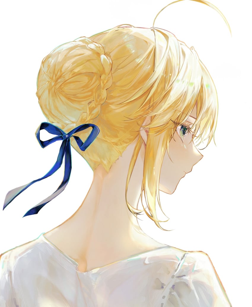 artoria pendragon and saber (fate and 1 more) drawn by nigiri