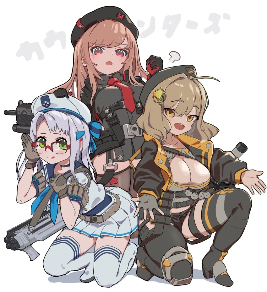 anis, rapi, and neon (goddess of victory: nikke) drawn by kunikuni_(kunihiro2005)