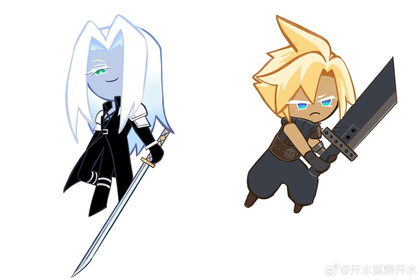 cloud strife and sephiroth (final fantasy and 2 more) drawn by c9h18helloworld