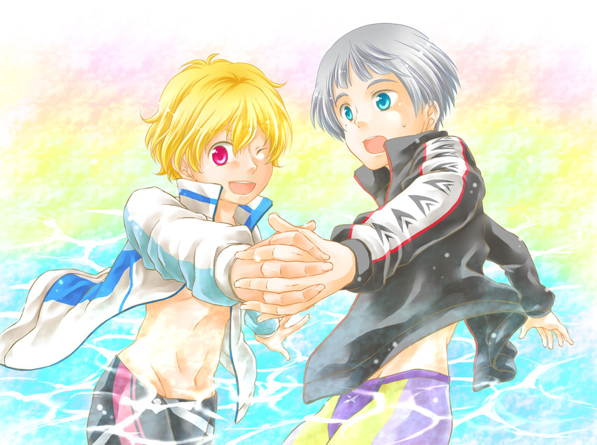 hazuki nagisa and nitori aiichirou (free!) drawn by minase0417
