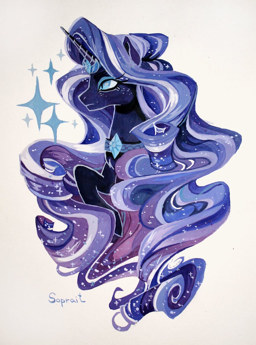 rarity and nightmare rarity (my little pony and 1 more) drawn by sapraitlond