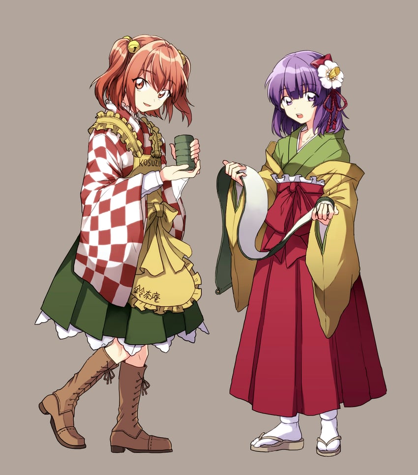hieda no akyuu and motoori kosuzu (touhou) drawn by zyako_tales