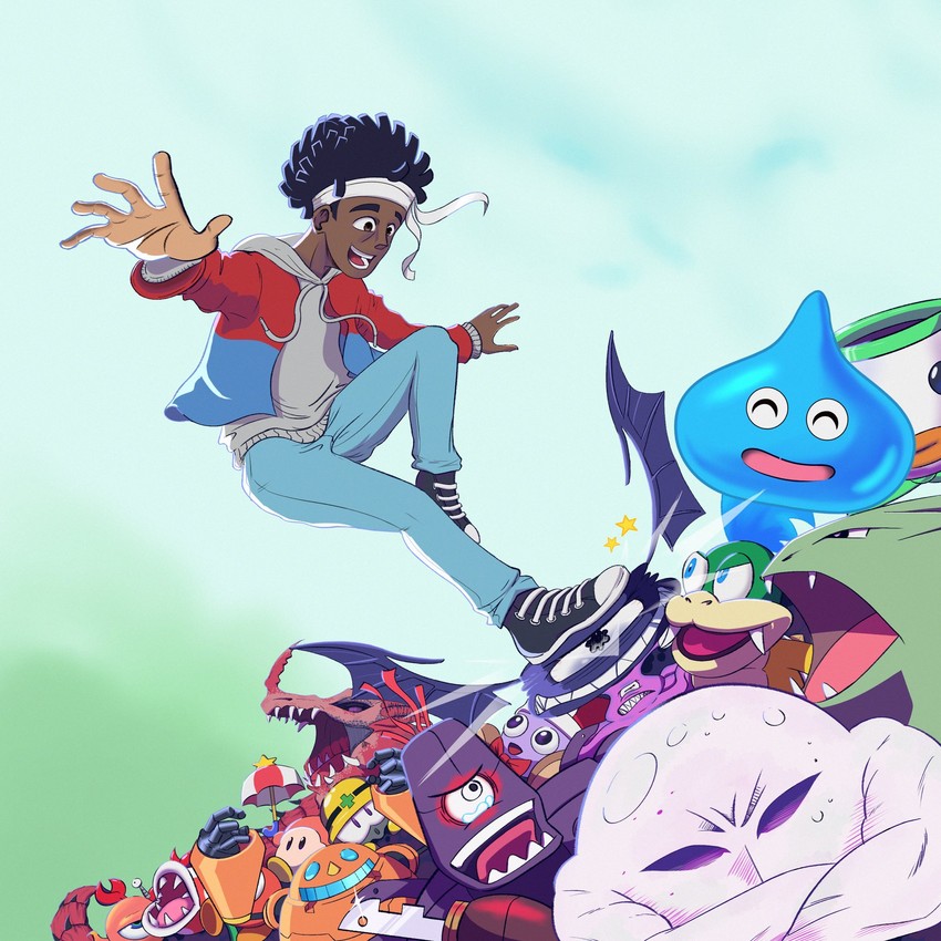 slime, waddle dee, piranha plant, marx, tyranitar, and 6 more (pokemon and 9 more) drawn by daisothefourth
