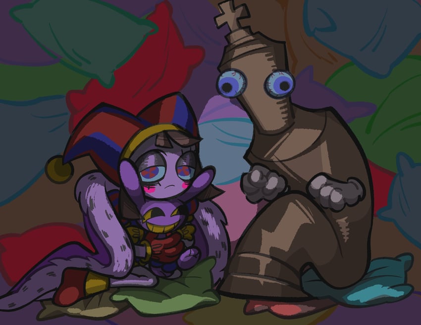 pomni, jax, and kinger (the amazing digital circus) drawn by otelli