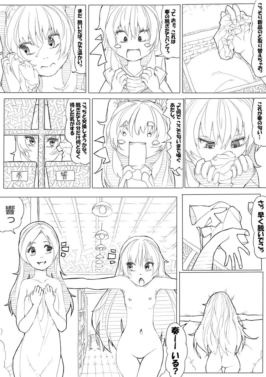 houjou hibiki and minamino kanade (precure and 1 more) drawn by akinbo_(hyouka_fuyou)