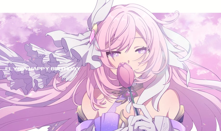 elysia (honkai and 1 more) drawn by soha_ez
