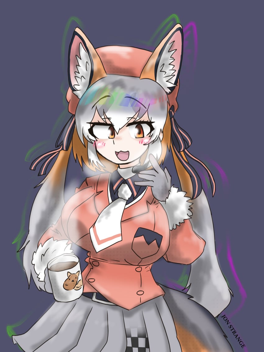 island fox and coyopotato (kemono friends and 1 more) drawn by jonstrange0613