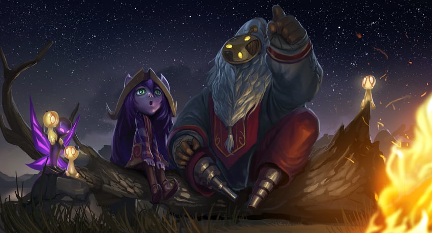 lulu, pix, and bard (league of legends) drawn by headcrabed