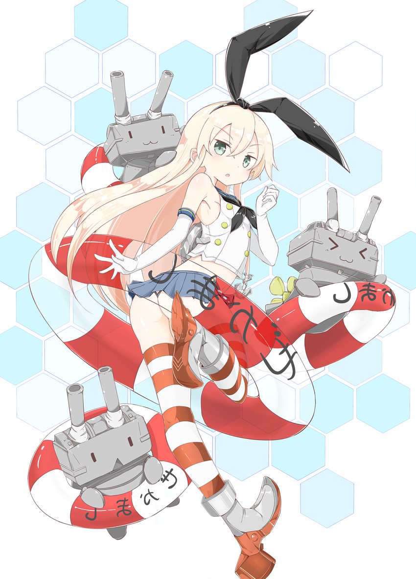 shimakaze and rensouhou-chan (kantai collection) drawn by hamaken._(novelize)
