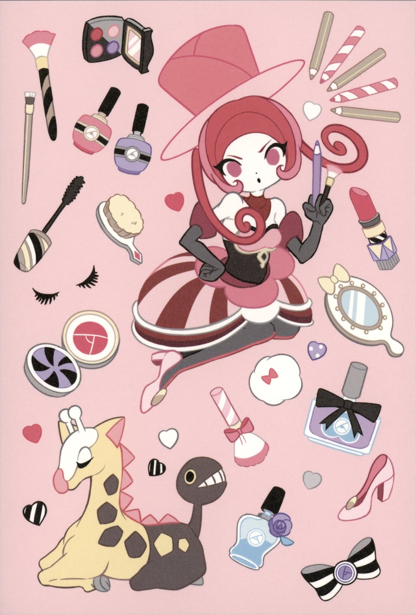 girafarig and dana (pokemon and 1 more) drawn by chamooi