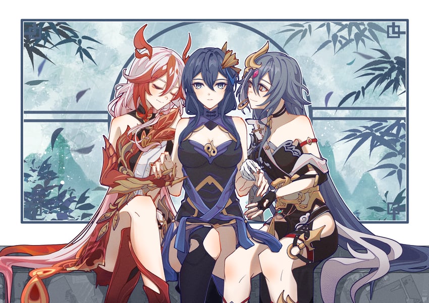fu hua, herrscher of sentience, and cheng lixue (honkai and 1 more) drawn by mimkmo
