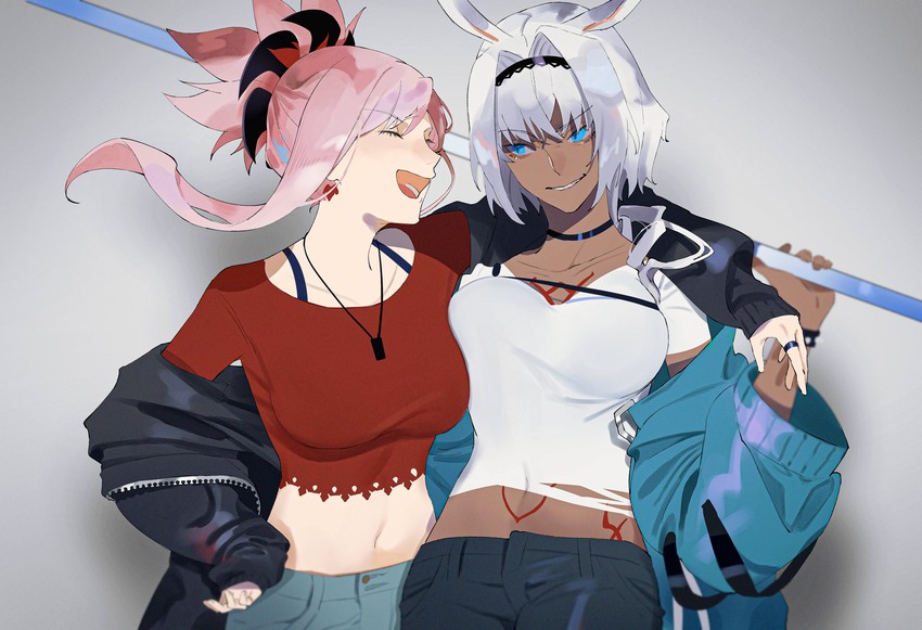 miyamoto musashi and caenis (fate and 1 more) drawn by parai0