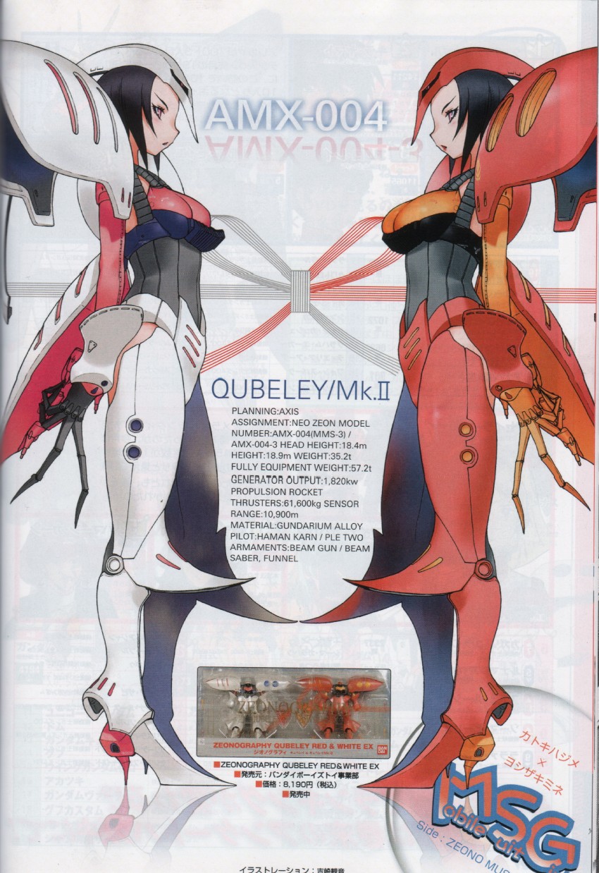 qubeley and qubeley mk ii (gundam and 2 more) drawn by yoshizaki_mine