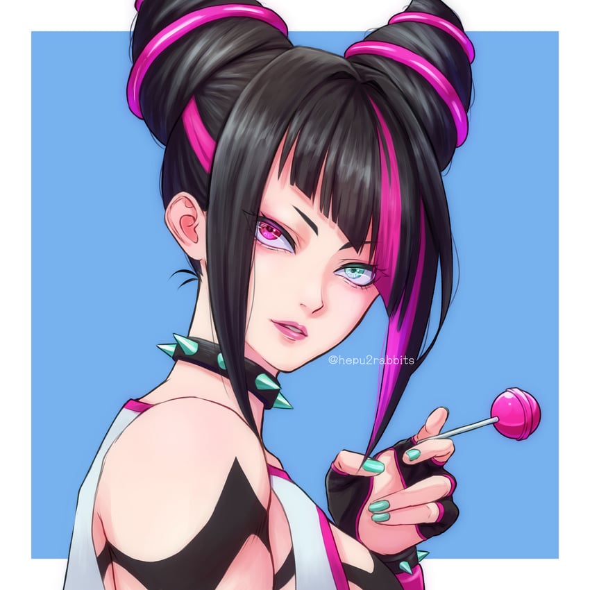 han juri (street fighter and 1 more) drawn by hepu2rabbits_(epuusa)