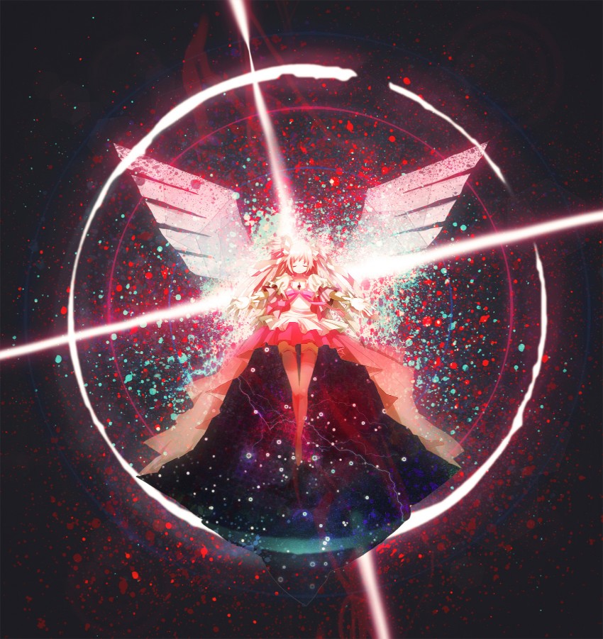 kaname madoka and ultimate madoka (mahou shoujo madoka magica) drawn by champi