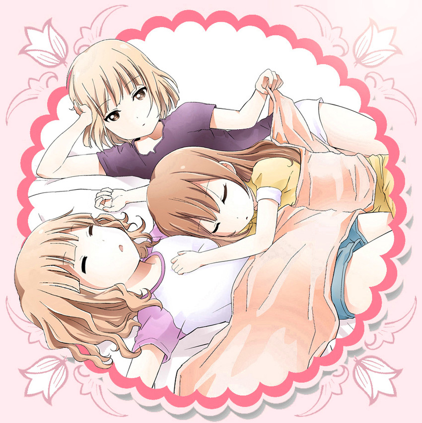 oomuro sakurako, oomuro hanako, and oomuro nadeshiko (yuruyuri and 1 more) drawn by kamiki_uutarou