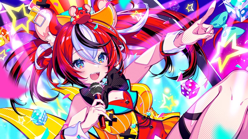 hakos baelz and mr. squeaks (hololive and 1 more) drawn by tatejima_uri
