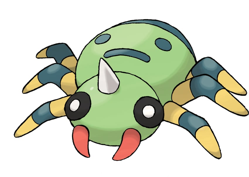 spinarak (pokemon and 1 more) drawn by sugimori_ken