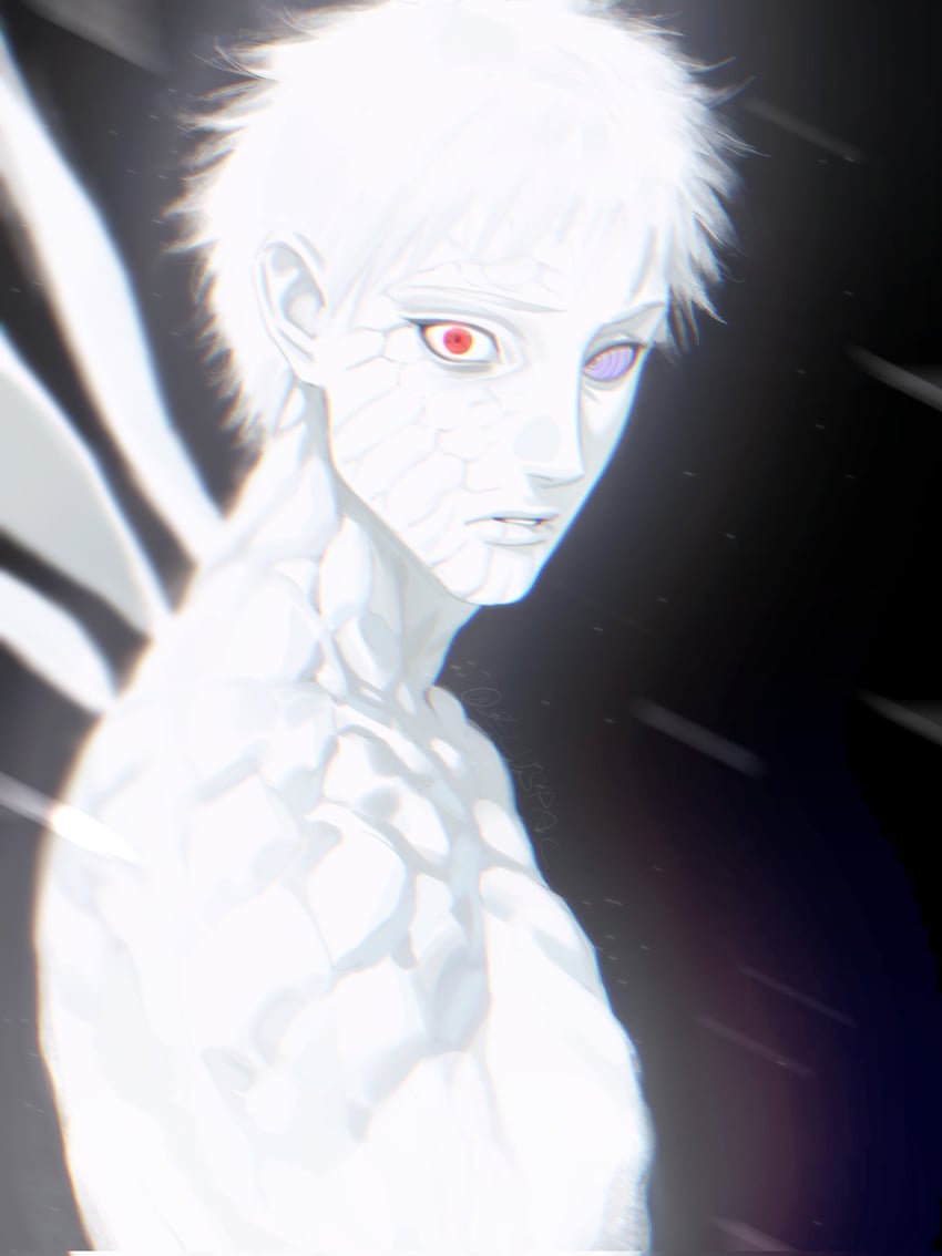 uchiha obito (naruto and 1 more) drawn by eluspac_maru