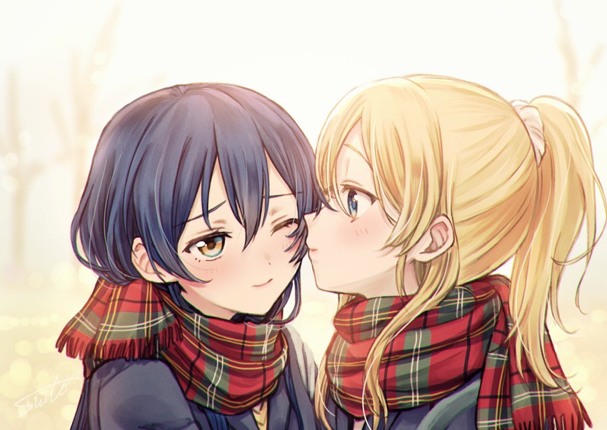 sonoda umi and ayase eli (love live! and 1 more) drawn by suito