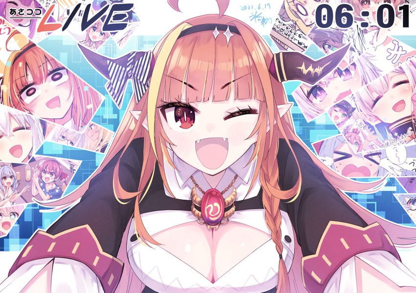 houshou marine, shirakami fubuki, usada pekora, nekomata okayu, sakura miko, and 10 more (hololive) drawn by hikawa_shou