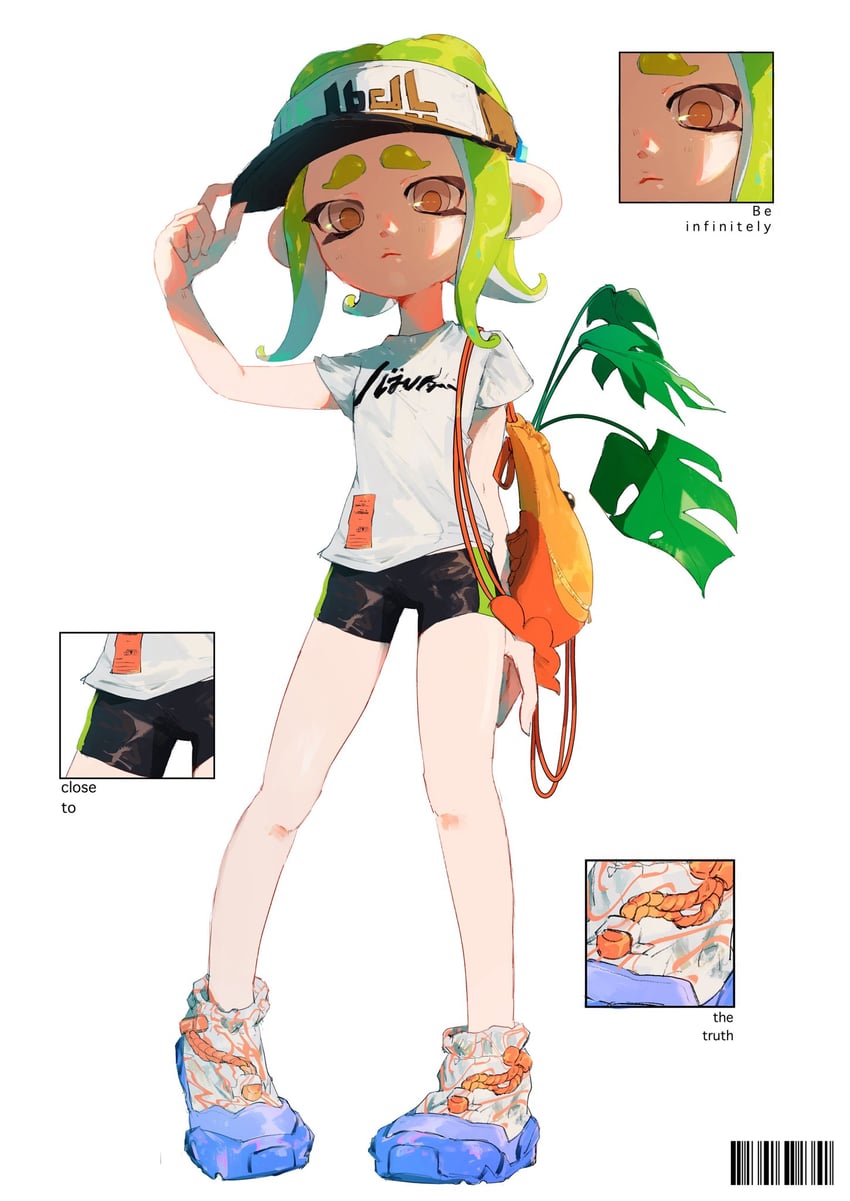 octoling player character and octoling girl (splatoon and 1 more) drawn by pppmepl