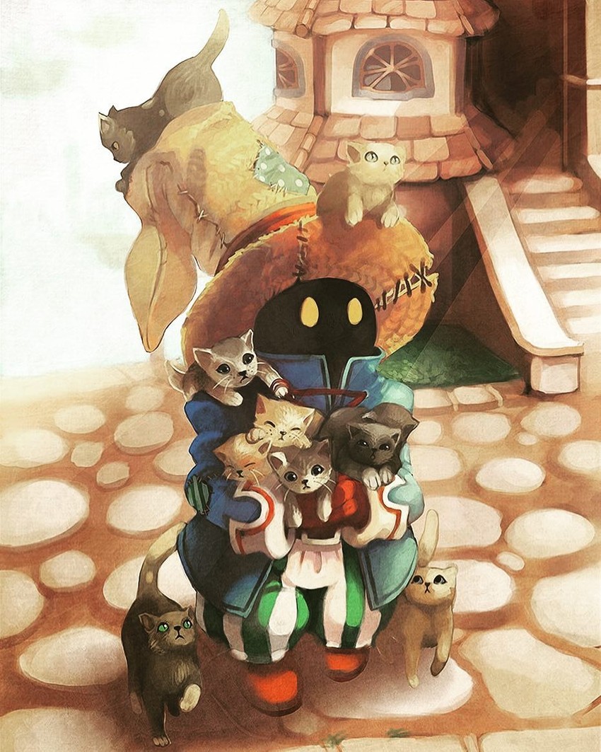 black mage and vivi ornitier (final fantasy and 1 more) drawn by junkdoesart