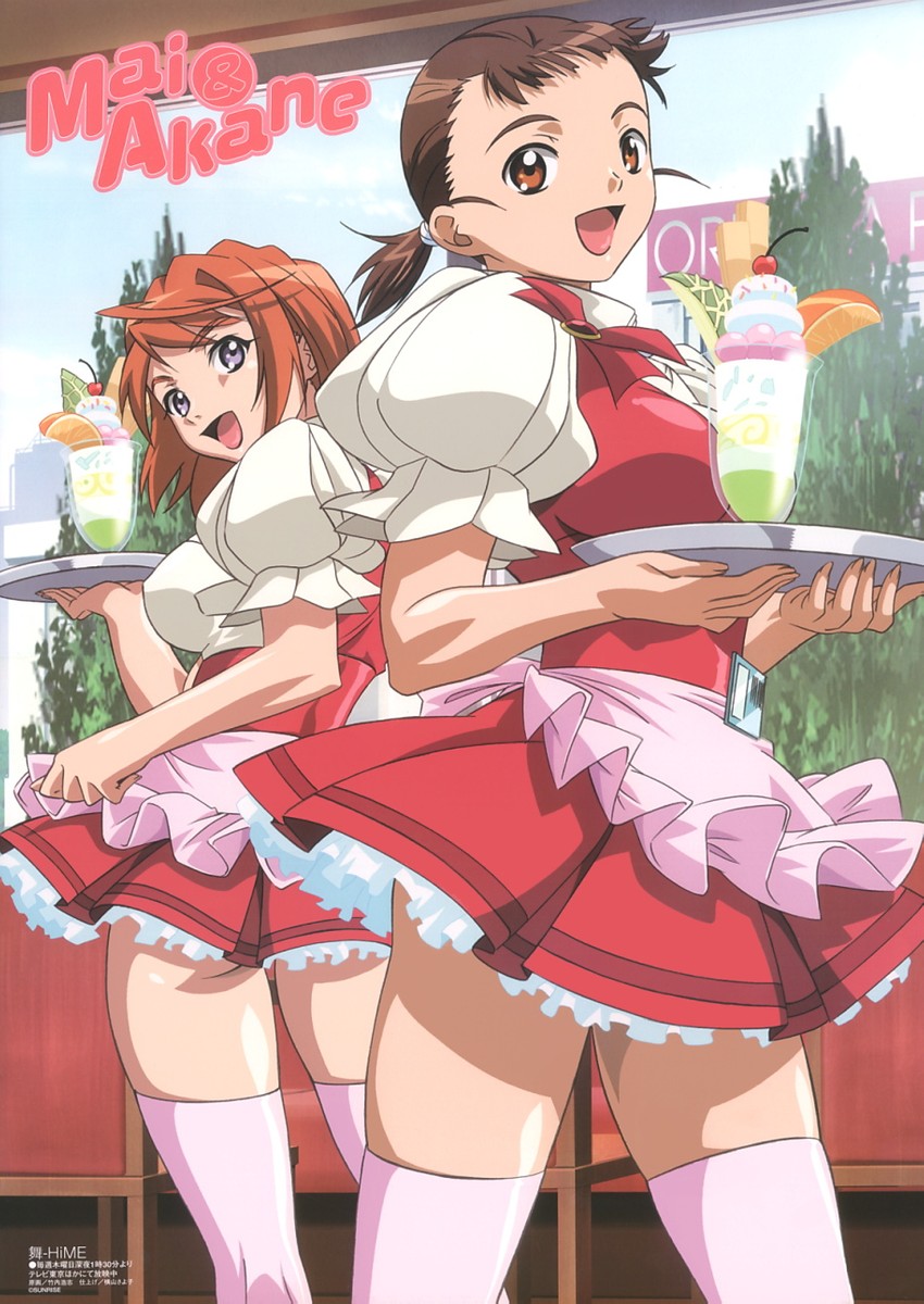 tokiha mai and higurashi akane (megami magazine and 1 more) drawn by takeuchi_hiroshi