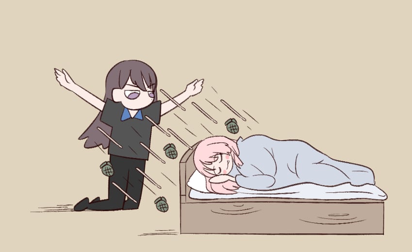 chihaya anon and shiina taki (bang dream! and 1 more) drawn by saiaku_dan