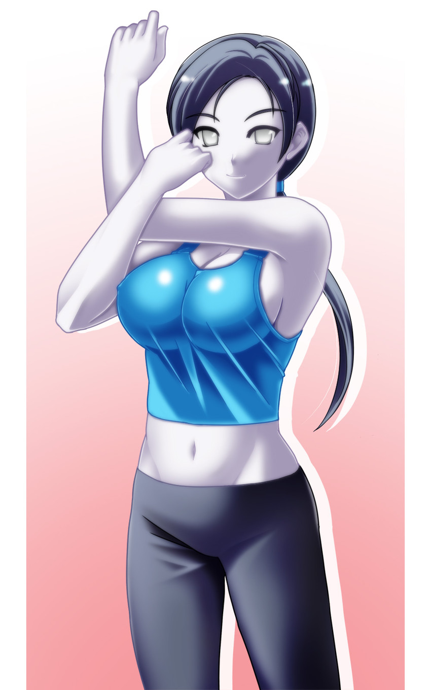 wii fit trainer (wii fit) drawn by hakkai