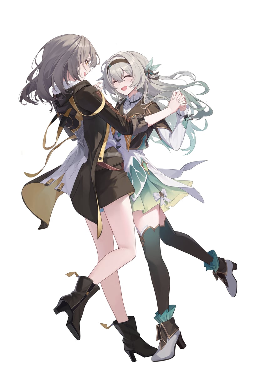 trailblazer, firefly, and stelle (honkai and 1 more) drawn by jw_(wrdawrda)
