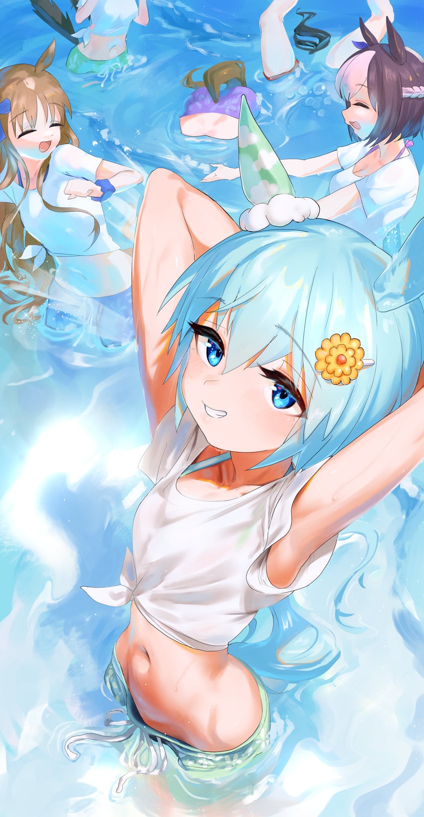 special week, king halo, seiun sky, grass wonder, el condor pasa, and 1 more (umamusume) drawn by eltir