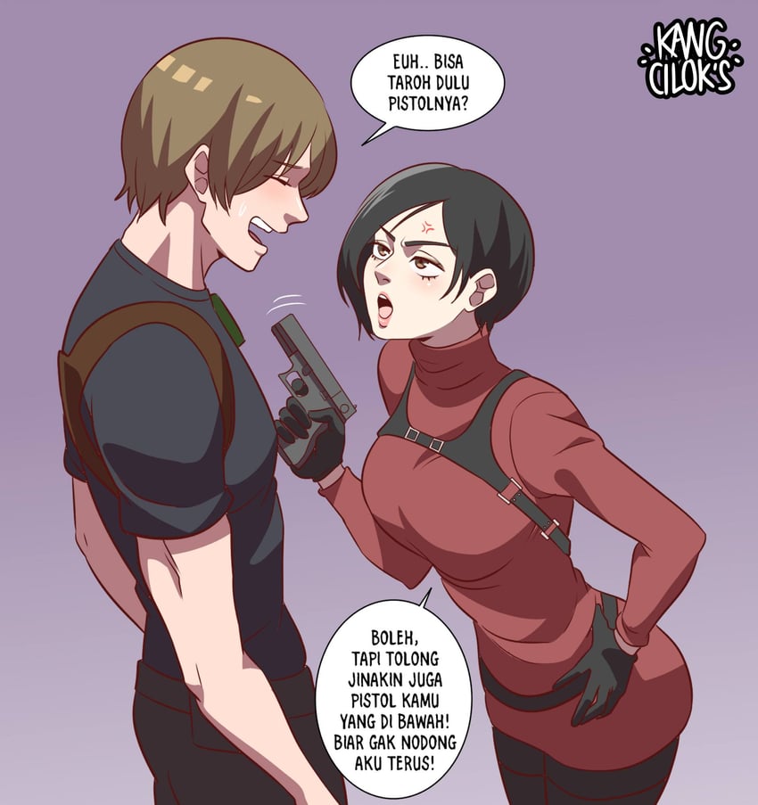 leon s. kennedy and ada wong (resident evil and 1 more) drawn by kang_cilok's